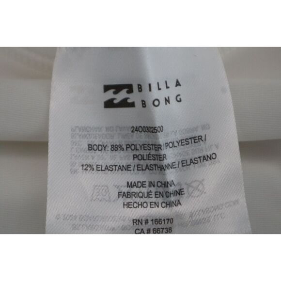 Billabong 24O0302500 Women's Sz S White Beach Babe Long Sleeve Rashguard Top - Picture 4 of 6